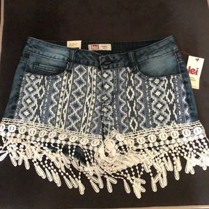 Boho Style Denim Shorts